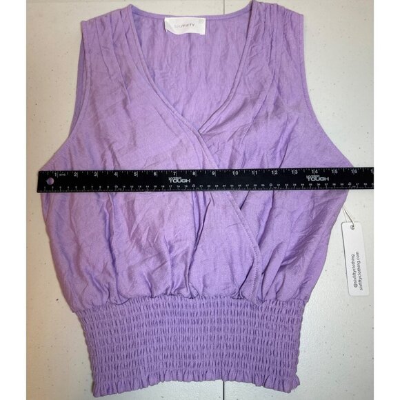 Six/Fifty The Summer Tank Top Surplice Neckline Lavender Size Medium - Picture 8 of 9